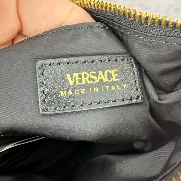 Versace NEW Nylon Palazzo Medusa Shoulder Bag Dahlia - Picture 15 of 16
